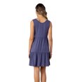 thumbnail image 2 of CALIPESSA Womens Summer Purple Button Front Tiered Layer Ruffle Tank Dress Casual Loose Scoop Neck Sleeveless A Line Dress, 2 of 5