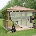 thumbnail image 1 of Bâche de Patio Extérieur Robuste avec Oeillets Inoxydables Rideau en Vinyle Rideau Imperméable pour Pergola, Véranda, Gazebos, Personnalisable (Couleur : Transparent, Taille : 7'x11 Pieds'/2x3.5m), 1 of 4