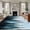 Turquoise, variant on 6'x9' Area Rugs, Forest Turquoise Indoor Outdoor Area Rug for Living Room Bedroom, Retro Trees Silhouette Landscape Washable Bathroom Rugs Kitchen Floor Carpet Mats Home Decor Aesthetic
