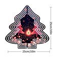 thumbnail image 7 of Stylish Metal Hanging Christmas Tree Wind Spinner - Festive Design with Layered Circles Perfect for Yard & Garden Decor, 7 of 7