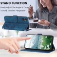 thumbnail image 4 of Leather For Samsung Galaxy A05 Case Tulip Embossed 5-card  Flip Wallet Leather Case with Card Holder Magnetic Closure  Phone Cases Cover,Blue,For Galaxy A05, 4 of 7