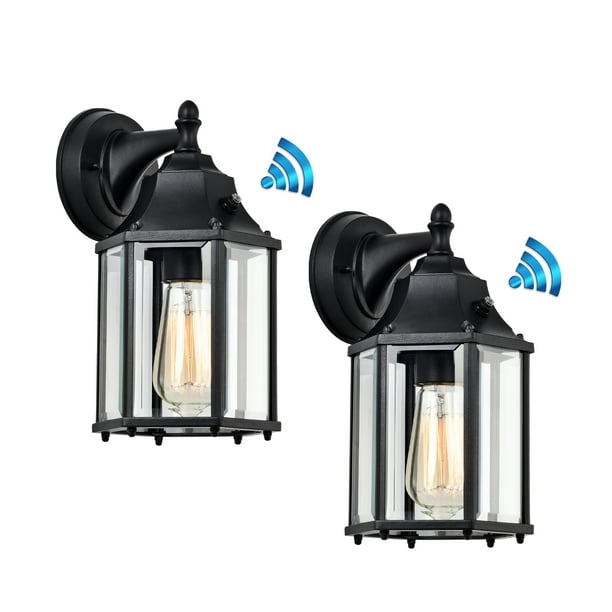 Black Outdoor Wall Light Dusk to Dawn 2 Pack Wall Mount Light Fixtures