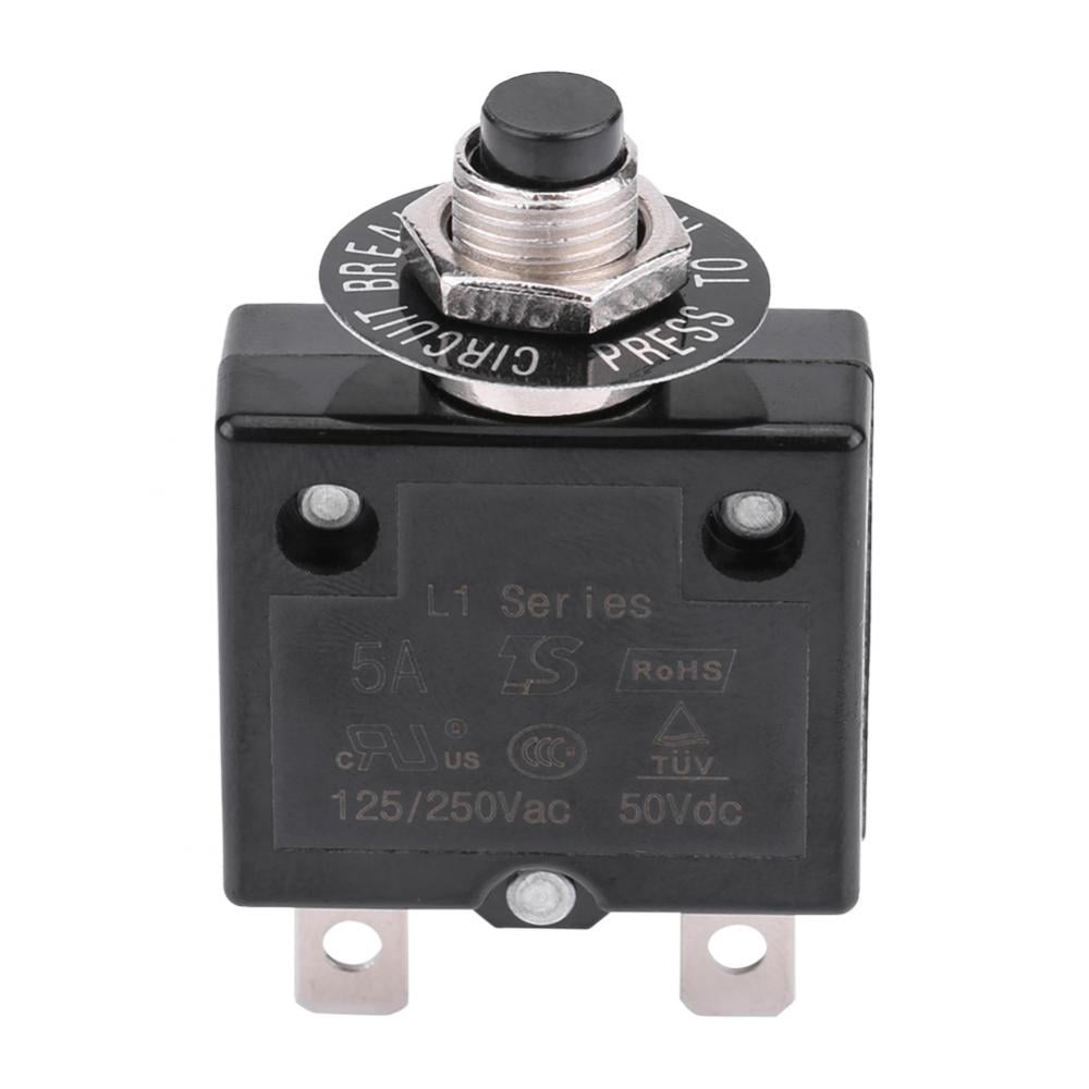 Manual Reset Thermal Push Button Switch Circuit Breaker Over Current Overload Protector Thermal Circuit Breaker 8A
