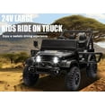 thumbnail image 2 of FINITO Kids Ride On Truck 24V with Remote Control Electric Powered Off-road Vehicle Car Toy for Boys Girls Age 3+ , Black, 2 of 7