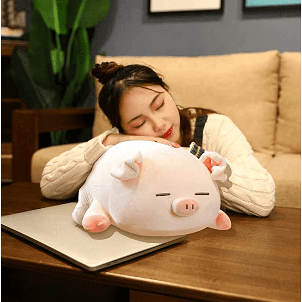 Jiarry Fortuning's Jds Pig Plush 15.7” Kawaii Plushies Cute Pillow Pig Stuffed Animal Plush Pillows Hugging Pillow, Fat Soft Stuffed Pig Plush Toy For