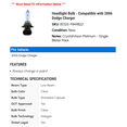 thumbnail image 2 of Headlight Bulb - Compatible with 2006 Dodge Charger, 2 of 2