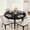 Black, variant on Eastvita 47-inch round industrial dining table for 4. Boasts a sturdy metal frame/a rustic wood finish. Perfect for dining rooms/kitchens//living rooms.