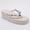 WHITE, variant on Women's Rhinestone Wedge Flip Flops - High Platform Comfort Thong Sandals with Iridescent Crystals