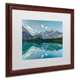thumbnail image 4 of Trademark Fine Art 'O'Hara Lake Reflections at Dawn' Canvas Art by Pierre Leclerc, White Matte, Wood Frame, 4 of 4