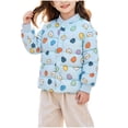 thumbnail image 2 of Stamzod Toddler Clothes Boys Girls Puffer Jacket Lightweight Cute Printed Warm Bomber Jackets Winter Coats with Buttons Sky Blue 3-4Years, 2 of 9