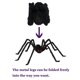 thumbnail image 2 of 2uds. Decoración de arañas de Halloween, accesorios de araña grandes espeluznantes, decoración de Halloween (50 cm), 2 of 6