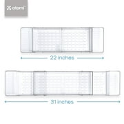 Atomi Expandable Clear Acrylic Caddy Bathtub Tray
