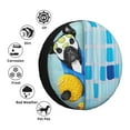 thumbnail image 5 of Easygdp French Bulldog Dog in a Bathtub Automobile Tire Dust Cover, 14-17in Spare Tire Cover Universal Fit for Trailer, Car, Truck, SUV, Jeep - 16 inch, 5 of 9