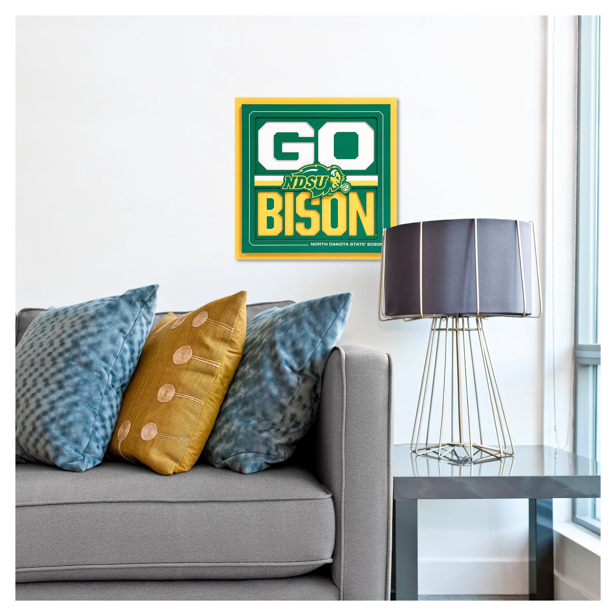 IDNA NDSU Bison 12" x 12" Slogan Series 3D Wall Art