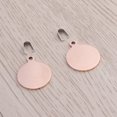 thumbnail image 1 of OULII 2PCS Puppy ID Collars Stainless Steel Round Identify Rose Gold, 1 of 3