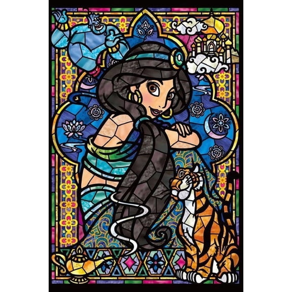 Jasmine Princess Diamond Painting Kits,Anime Diamond Art Kits Round Full Drill,DIY 5D Diamond Painting Kits for Adults Kids Home Wall Decor 12"x16"