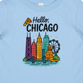 thumbnail image 4 of Inktastic Hello Chicago Skyline Pizza Boys or Girls Baby T-Shirt, 4 of 5