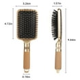 thumbnail image 2 of Hair Brush Detangles Instantly Removing Tangles, Knots, Fly Aways Exceptional Wig Brush For Hair Wraps & Weave Management Handmade Luxury Bling Crystal Paddle Brush Cute Rhinestone (Rose Gold), 2 of 6