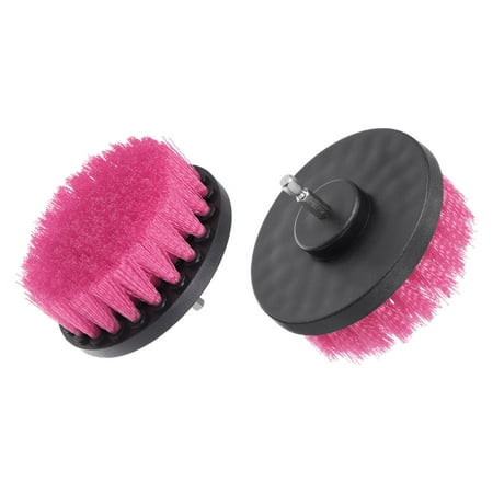 

Uxcell Drill Brush 4 All-Purpose Cleaning Scrubber Kit Pink 2Pack