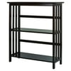 Mission Style 3-Tier Wood Bookcase