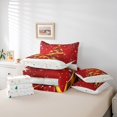 thumbnail image 5 of Homewish Red Christmas Tree Twin Bedding Sets 7-Piece, Winter Snowflake Bedding Comforter Set, Glitter Xmas Stars Print Reversible Sheet Sets, Ultra Soft Bedroom Decor, 5 of 7