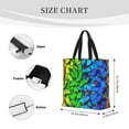 thumbnail image 4 of Naloa Multicolored Butterflies Tote Bag for Women, Foldable Tote Bag With Zipper, Large Shoulder Bag, Top Handle Handbag for Travel, Work, Shopping, 4 of 9
