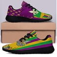 thumbnail image 3 of Louisiana Mardi Gras Masquerade Beads Mask Shoes Sneakers Black Size 10.5, 3 of 7