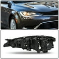 thumbnail image 2 of For 15-17 Chrysler 200 Halogen Headlight w/ LED DRL Passsenger Side Black Trim, 2 of 7
