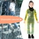 thumbnail image 2 of Ponchos de lluvia desechables con capucha con cordón y mangas Equipo de lluvia de emergencia para niños, 2 of 3