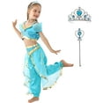 thumbnail image 6 of Girls Princess Costume Halloween Party Dress Up with Accessories for 3-10 Years, 6 of 7