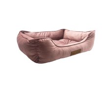 Modern Threads Medium Luxury Velvet Tufted-Style Dog Bed, Rosewood