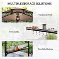 thumbnail image 5 of Outsunny 8' x 7.6' Grill Gazebo, Double Tiered Outdoor BBQ Gazebo with Side Awning, 2 Side Shelves and 6 Hooks for Patio, Deck, Yard, Brown, 5 of 9