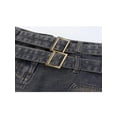 thumbnail image 2 of A-line High Waist With Belt Women Denim Skirts Summer New Retro Wash Female Blue Mini Skirt Vintage Streetwear Cozy Chic-Blue-M, 2 of 4