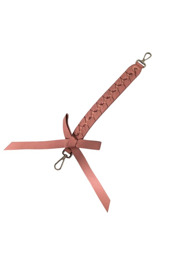 Pre-Owned FENDI Strap You Mini Ribbon Leather Pink Women's