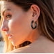 thumbnail image 2 of Pendiente de aro PROSTEEL Acero inoxidable negro 30 mm para mujer, 2 of 9