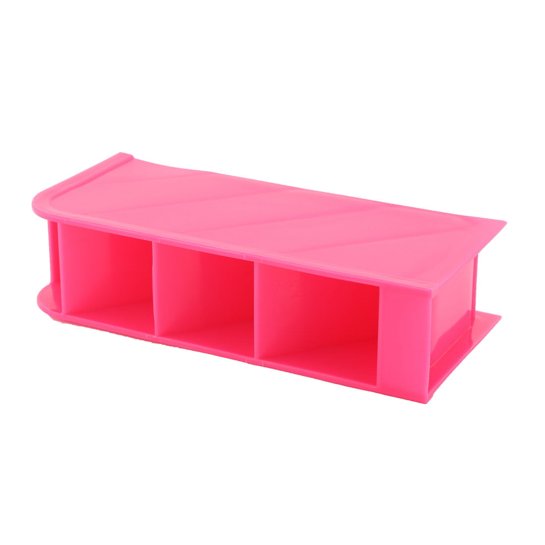 Plastic Desk Holder Organizer Storage Box 4 Slots Makeup Case Office Home