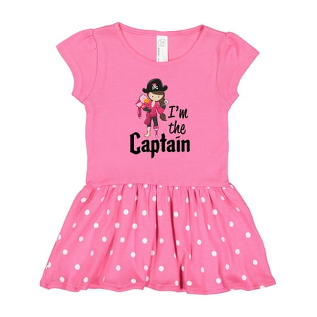 

Inktastic I m the Captain- Pirate Girl Gift Toddler Girl Dress