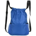 thumbnail image 3 of Drawstring Bag, Drawstring Backpack Light Weight  For Travel Royal Blue, 3 of 8