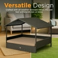 thumbnail image 5 of Huntley Pet Rattan Wicker Indoor Outdoor Cabana Raised Pet Bed with Canopy, Weather Proof Cushion Cover, 5 of 7