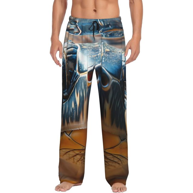 Balery Realistic Cute Sea Turtle Pantalones de pijama para hombre, pijama ultraligero, pantalón de descanso-Small