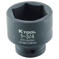 K-Tool 34156 1-3/4 x 3/4" Drive 12pt Fractional SAE Short Impact Socket