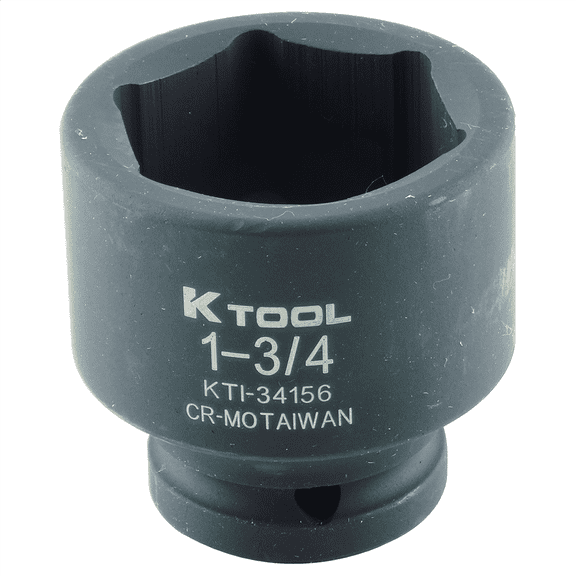 K-Tool 34156 1-3/4 x 3/4" Drive 12pt Fractional SAE Short Impact Socket
