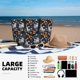 thumbnail image 5 of Fotbe Cute ghost in the flowers Bolsa de Viaje para Playa - Resistente al Agua, Bolsa Tote de Gran Capacidad y Ligera con 7 Bolsillos para Mujeres y Hombres, 5 of 7