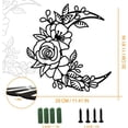 thumbnail image 2 of Line Drawing Flowers Metal Wall Art Decor Matte Style Wall Hanging Decor Silhouette Wall Art, 2 of 7
