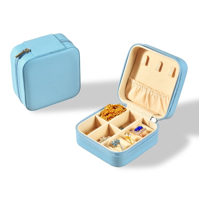 Caja de joyería portátil simple, mini caja de almacenamiento de joyas, caja de embalaje de joyería de anillo pequeño de viaje