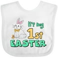 thumbnail image 3 of Inktastic It's My 1st Easter with Cute Chick and Bunny Boys or Girls Baby Bib, 3 of 4