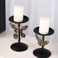 thumbnail image 2 of Shisuyan 2Pack Retro Candlestick Home Decor Metal Round Base Indoor Decor, 2 of 8