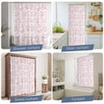 thumbnail image 5 of Pink Flower Waterproof Shower Curtain, 72"x72" Washable Polyester Fabric Shower Curtains for Bathroom, Vintage Farmhouse Boho Leaf Spring Solid Decorative Bathtub Curtain Sets with Hooks, 5 of 9