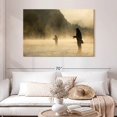 thumbnail image 2 of Elephant Stock Foggy River Fly Fishing Wall Art - Horizontal Canvas Wall Art - Living Room Wall Decor - Hobbies And Lifestyle Canvas - Beige And Black Decor - 48" x 32", 2 of 8