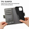thumbnail image 3 of Dteck for iPhone 14 Wallet Case, Shockproof Magnetic PU Leather Flip Folio with Card Holders RFID Blocking Kickstand Anti-Scratch TPU Inner Shell Phone Case, gray, 3 of 8